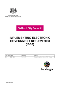 IMPLEMENTING ELECTRONIC GOVERNMENT RETURN 2003 (IEG3)