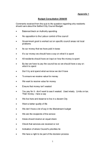 Comments received from the quiz to the question regarding why... should care about the Salford City Council Budget: Appendix 1