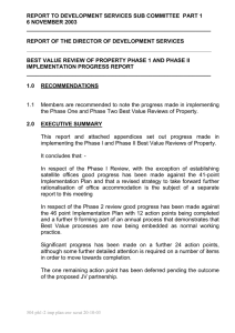 REPORT TO DEVELOPMENT SERVICES SUB COMMITTEE  PART 1 ____________________________________________________________