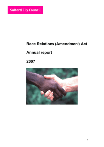 Race Relations (Amendment) Act Annual report 2007