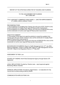 Item 4 REPORT OF THE STRATEGIC DIRECTOR OF HOUSING AND PLANNING