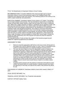 TITLE: The Redistribution of Greenbank Children’s Home Funding