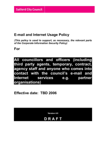 E-mail and Internet Usage Policy