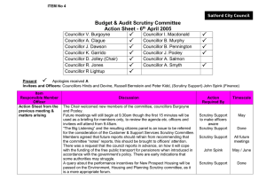  Budget &amp; Audit Scrutiny Committee Action Sheet - 6 April 2005