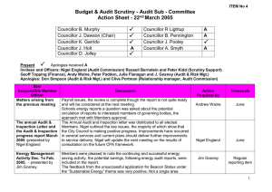   Budget &amp; Audit Scrutiny - Audit Sub - Committee