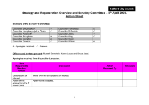 – 4 Strategy and Regeneration Overview and Scrutiny Committee April 2005.