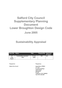 Salford City Council Supplementary Planning Document
