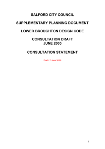 SALFORD CITY COUNCIL  SUPPLEMENTARY PLANNING DOCUMENT LOWER BROUGHTON DESIGN CODE