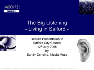 The Big Listening - Living in Salford - Results Presentation to