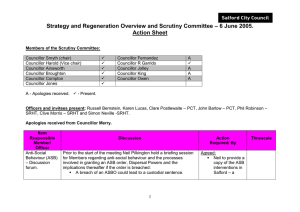 – 6 June 2005. Strategy and Regeneration Overview and Scrutiny Committee