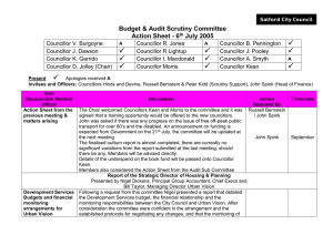   Budget &amp; Audit Scrutiny Committee Action Sheet - 6