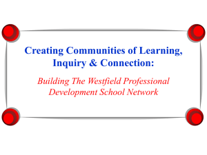 Creating Communities of Learning, Inquiry &amp; Connection: Building The Westfield Professional