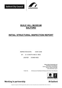 BUILE HILL MUSEUM SALFORD INITIAL STRUCTURAL INSPECTION REPORT