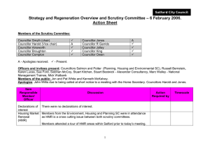 – 6 February 2006. Strategy and Regeneration Overview and Scrutiny Committee