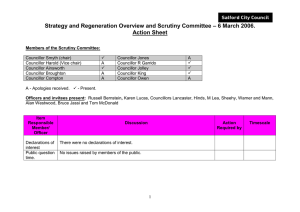 – 6 March 2006. Strategy and Regeneration Overview and Scrutiny Committee