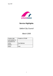Service Highlights Salford City Council March 2006