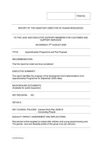 ITEM NO. REPORT OF THE ASSISTANT DIRECTOR OF HUMAN RESOURCES