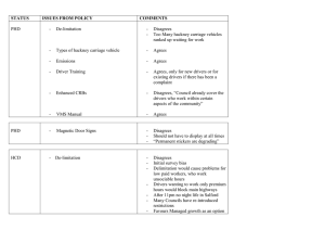 STATUS ISSUES FROM POLICY COMMENTS