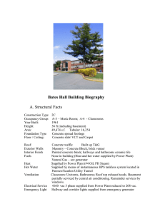 Bates Hall Building Biography A. Structural Facts