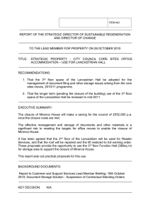 REPORT OF THE STRATEGIC DIRECTOR OF SUSTAINABLE REGENERATION ___________________________________________________________________
