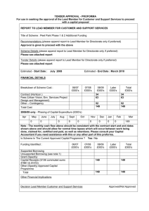 TENDER APPROVAL - PROFORMA