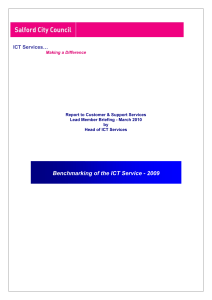 Benchmarking of the ICT Service - 2009 ICT Services…