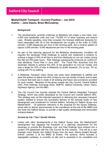 –Current Position – Jan 2010 MediaCityUK Transport – Jane Deane, Brian McCoubrey Author