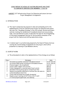 JOINT REPORT OF HEADS OF SALFORD @DVANCE AND ITNET