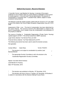 Salford City Council - Record of Decision