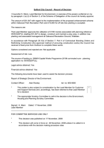 Salford City Council - Record of Decision