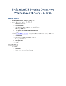 EvaluationKIT Steering Committee Wednesday, February 11, 2015 Meeting Agenda