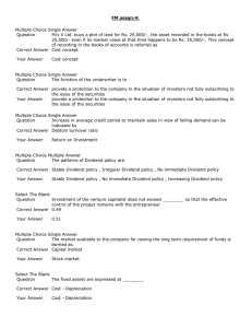 FM assgn:4:  Multiple Choice Single Answer Question