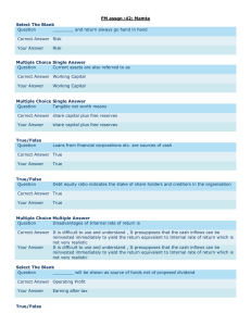 FM assgn :42: Mamta Select The Blank Multiple Choice Single Answer Question