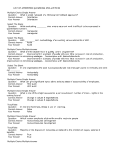 LIST OF ATTEMPTED QUESTIONS AND ANSWERS Multiple Choice Single Answer