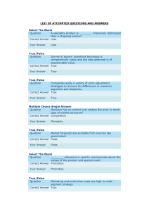 LIST OF ATTEMPTED QUESTIONS AND ANSWERS Question