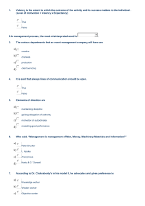 1. Valency is the extent to which the outcome of the...