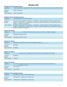 SM assgn : Amit Multiple Choice Single Answer Question