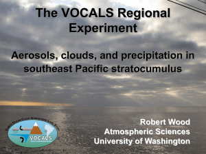 The VOCALS Regional Experiment Aerosols, clouds, and precipitation in southeast Pacific stratocumulus