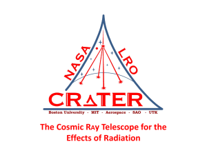 The Cosmic R y Telescope for the Effects of Radiation A