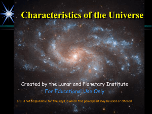 Characteristics of the Universe Created by the Lunar and Planetary Institute