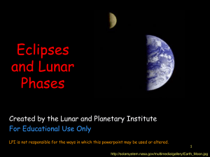 Eclipses and Lunar Phases Created by the Lunar and Planetary Institute