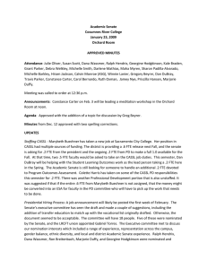 Academic Senate Cosumnes River College January 23, 2009 Orchard Room