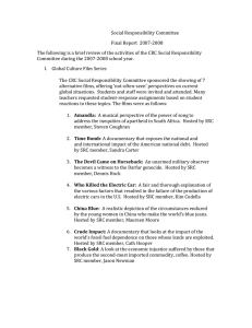 Social Responsibility Committee Final Report  2007-2008