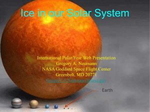 Ice in our Solar System