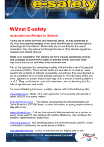 WMnet E-safety Acceptable Use Policies for Schools