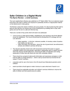 Safer Children in a Digital World – a brief summary