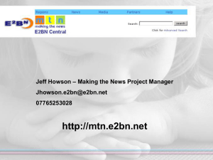 – Making the News Project Manager Jeff Howson