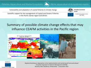 Vulnerability and adaptation of coastal fisheries to climate change
