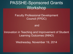 PASSHE-Sponsored Grants Workshop