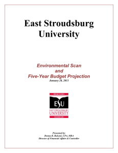 East Stroudsburg University Environmental Scan and